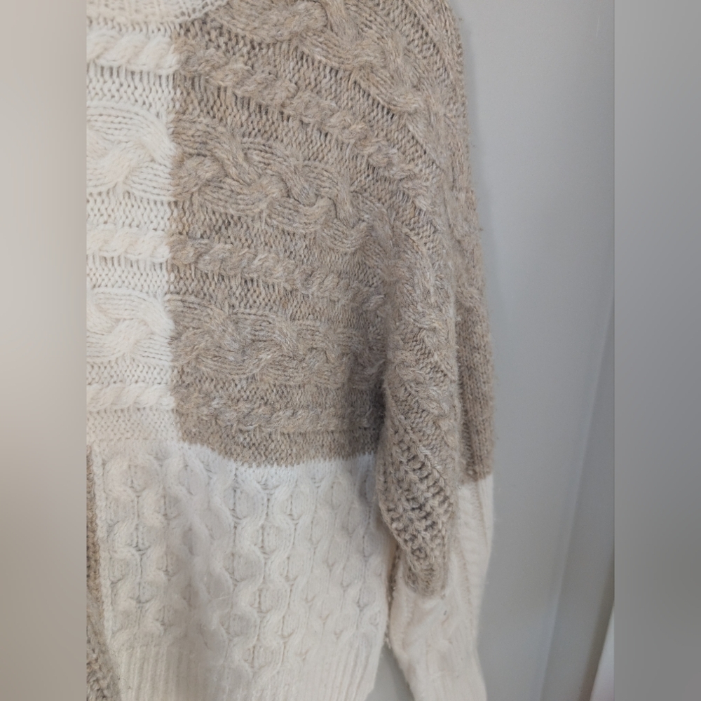 Abercrombie Cable Knit Patchwork Sweater - image 3